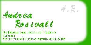 andrea rosivall business card